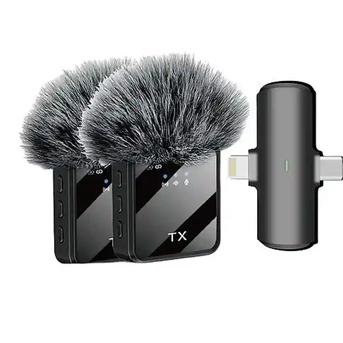 F15-2 Wireless Microphone 2 in 1 Collar Android & IPhone